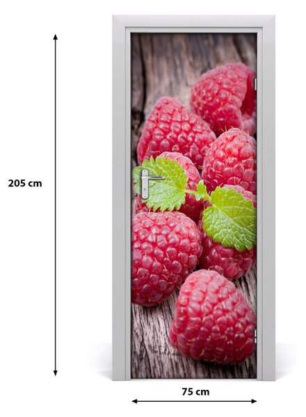 Fototapeta na dvere do domu samolepiace maliny 75x205 cm