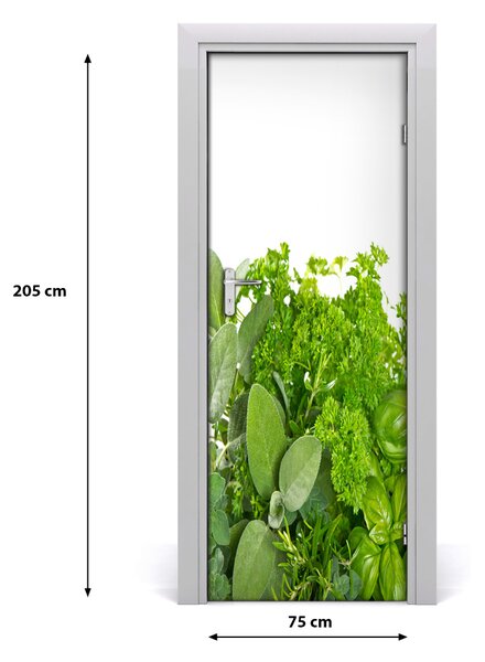 Fototapeta na dvere do domu samolepiace bylinky 75x205 cm