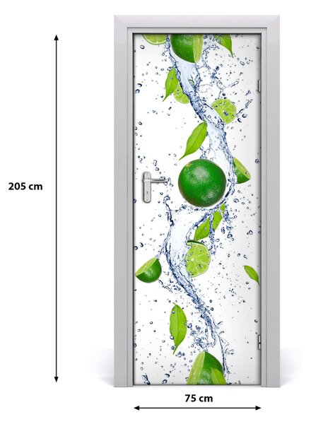 Fototapeta na dvere do domu samolepiace limetka 75x205 cm