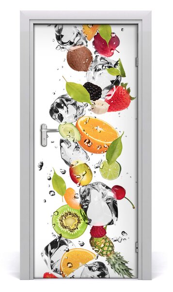 Fototapeta na dvere samolepiace ovocie a voda 85x205 cm