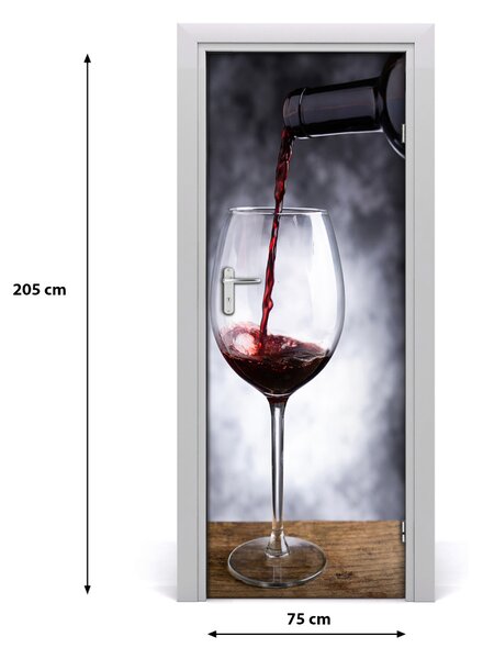 Fototapeta na dvere samolepiace červené víno 75x205 cm