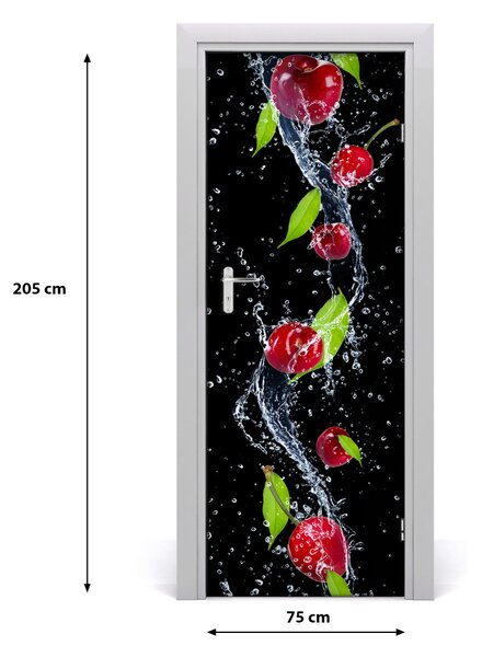 Fototapeta na dvere do domu samolepiace višne 75x205 cm