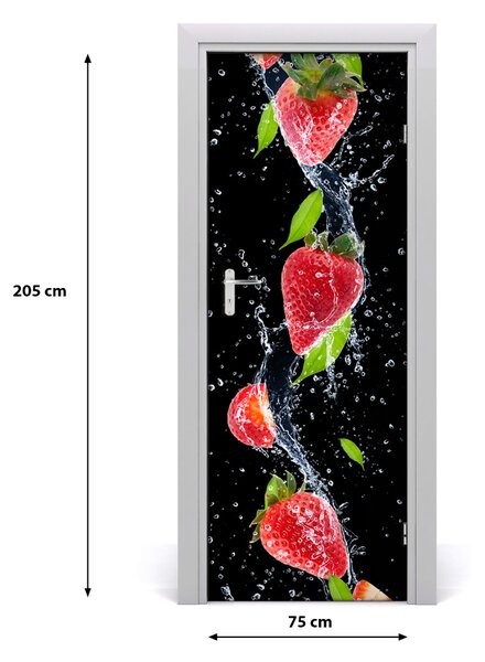 Fototapeta na dvere samolepiace jahody 75x205 cm