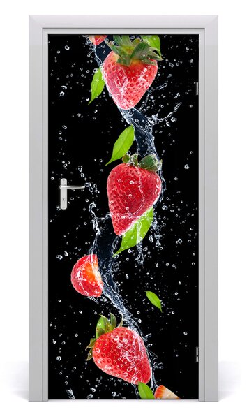 Fototapeta na dvere samolepiace jahody 85x205 cm