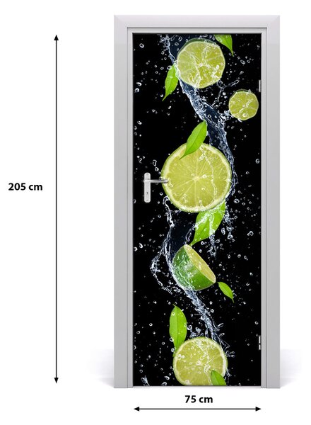 Fototapeta na dvere do domu samolepiace limetky 75x205 cm