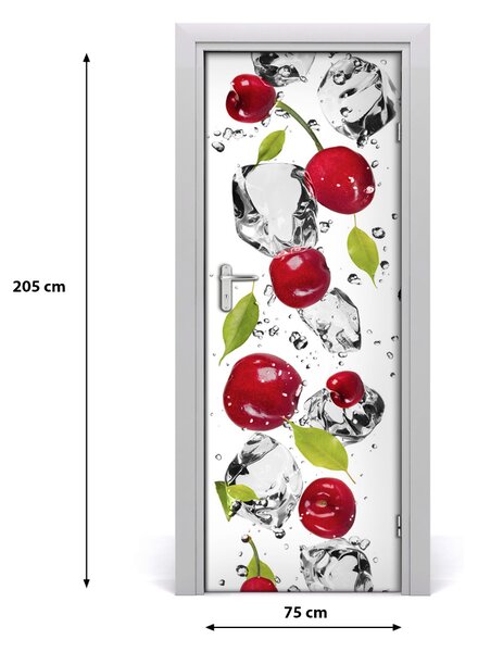 Fototapeta na dvere samolepiace višne a voda 75x205 cm