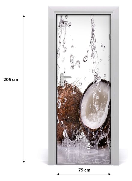 Fototapeta na dvere do domu samolepiace kokos 75x205 cm