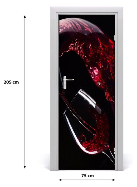 Fototapeta na dvere samolepiace červené víno 75x205 cm