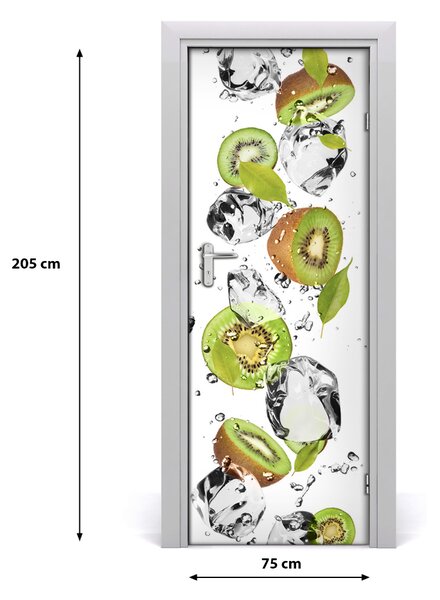 Fototapeta na dvere samolepiace kiwi a voda 75x205 cm