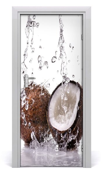 Fototapeta na dvere do domu samolepiace kokos 85x205 cm