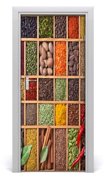 Fototapeta na dvere samolepiace farebné korenie 85x205 cm