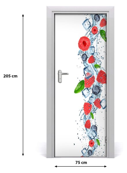 Fototapeta na dvere samolepiace ovocie lesné a voda 75x205 cm