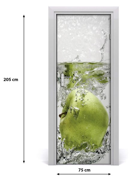 Fototapeta na dvere samolepiace jablko voda 75x205 cm