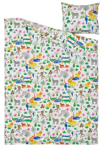 Detské bavlnené obliečky JUNGLE DREAM TALES farebné, 100% bavlna Rozmer obliečky: 70 x 80 cm | 140 x 200 cm