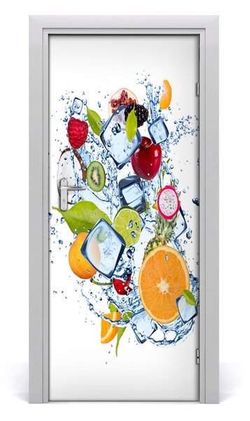 Fototapeta na dvere samolepiace ovocie a ľad 85x205 cm