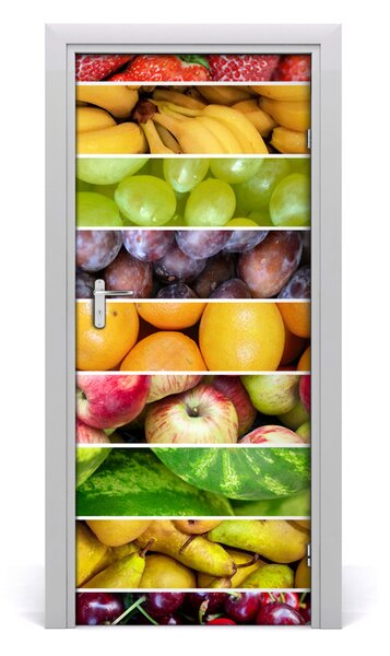 Fototapeta na dvere samolepiace farebné ovocie 85x205 cm