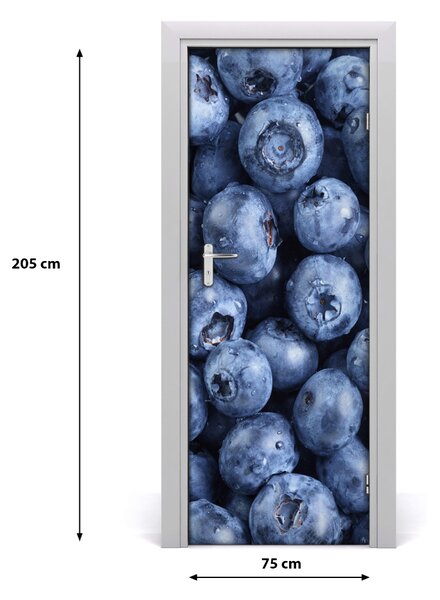 Fototapeta na dvere do domu samolepiace čučoriedky 75x205 cm