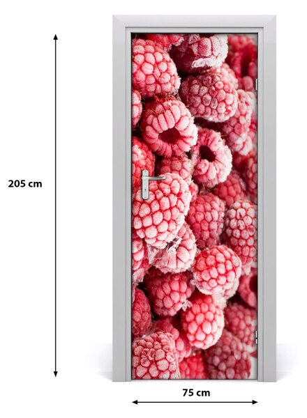 Fototapeta na dvere do domu samolepiace maliny 75x205 cm