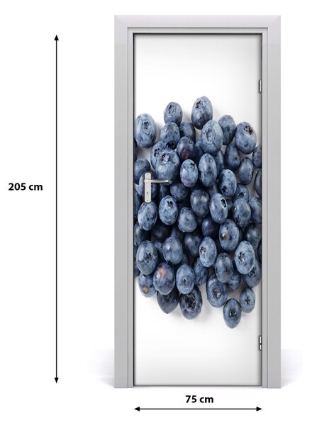 Fototapeta na dvere do domu samolepiace čučoriedky 75x205 cm