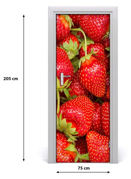 Fototapeta na dvere samolepiace jahody 75x205 cm