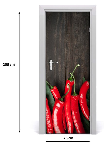 Fototapeta na dvere samolepiace chilli 75x205 cm
