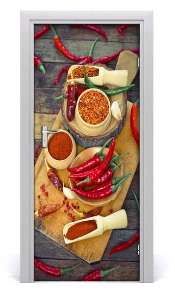 Fototapeta na dvere samolepiace chilli 85x205 cm