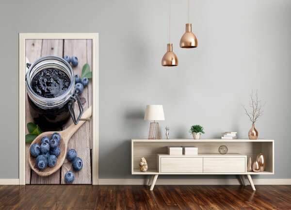 Fototapeta na dvere samolepiace džem jahody 75x205 cm