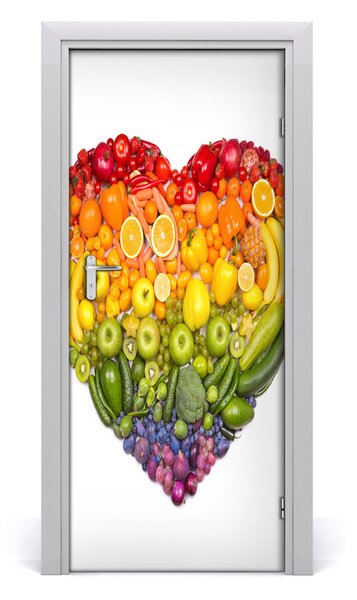 Fototapeta na dvere samolepiace ovocie srdce 85x205 cm