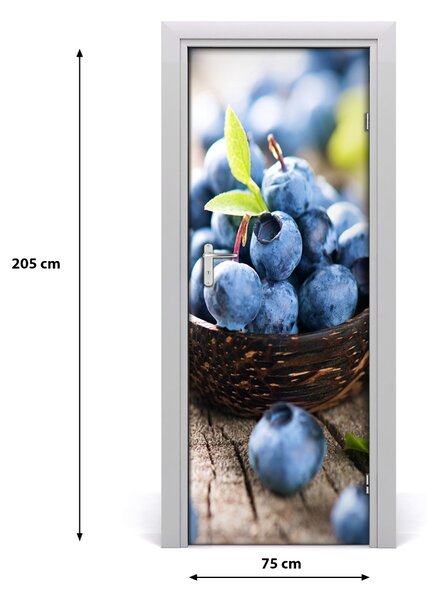 Fototapeta na dvere do domu samolepiace jahody 75x205 cm