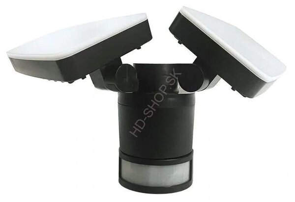 LED čierne vonkajšie solárne svietidlo so senzorom 12W /1200lm / 3000K - 4100K - 6500K (LS023)
