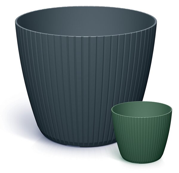 Prosperplast Kvetináč LAMIE antracit, variant 19,8 cm
