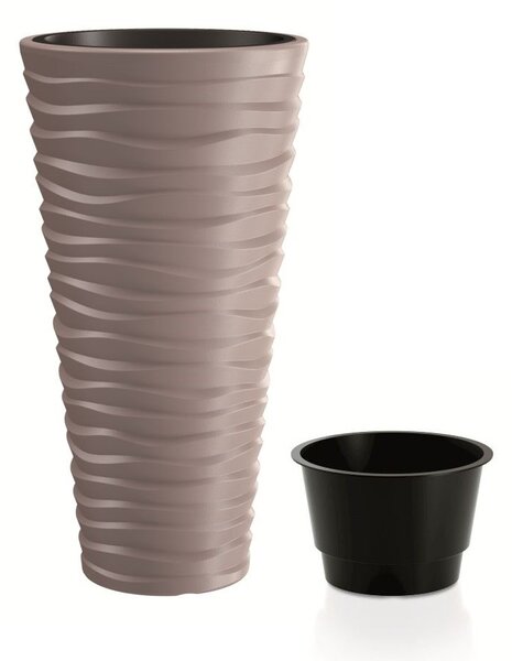 Prosperplast Kvetináč Long Sand s vložením mocca, variant 29,6 cm