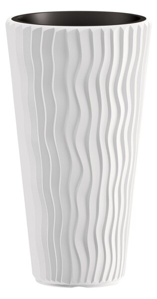 Prosperplast Kvetináč Long Sandy biely, variant 34,9 cm