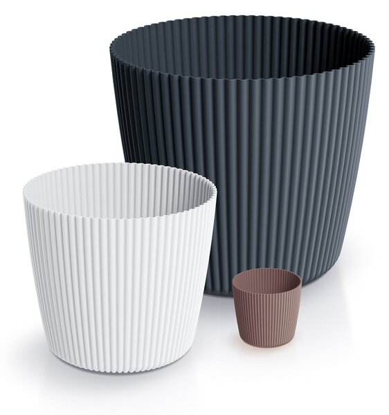 Prosperplast Kvetináč MILLA ROND uhoľný, variant 39 cm