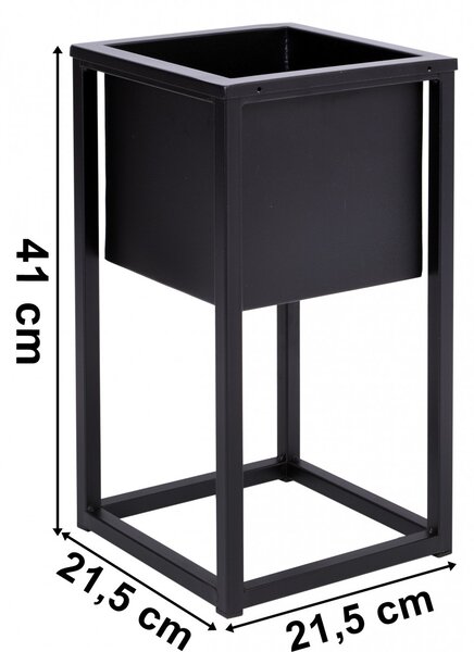 TZB Kvetináč na stojane CONCOVE 40 cm čierny