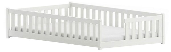 MAXMAX Detská Montessori posteľ z masívu borovice VILÉM - 200x120 cm - BIELA