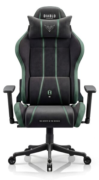Látková herná stolička čierno-zelená Diablo X-One 2.0 Forest Green Small