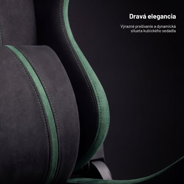 Látková herná stolička čierno-zelená Diablo X-One 2.0 Forest Green Small