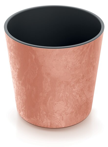 Prosperplast Kvetináč NURBI ZAOBLENÝ BETÓNOVÝ EFEKT tehlovo červený, variant 30 cm