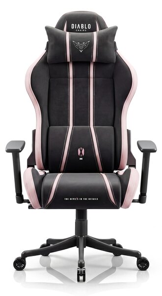 Látková herná stolička čierno-ružová Diablo X-One 2.0 Akira Pink Small