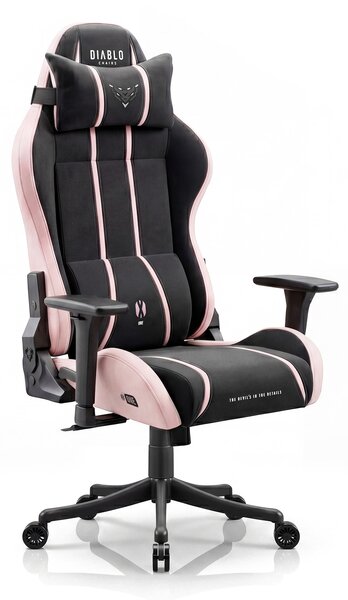 Látková herná stolička čierno-ružová Diablo X-One 2.0 Akira Pink Small