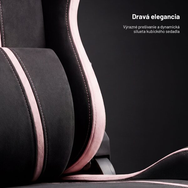 Látková herná stolička čierno-ružová Diablo X-One 2.0 Akira Pink Small