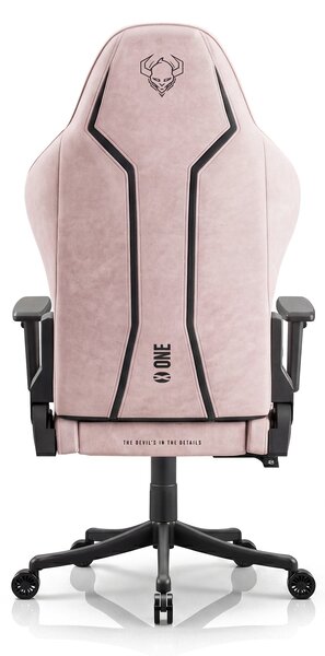 Látková herná stolička čierno-ružová Diablo X-One 2.0 Akira Pink Small