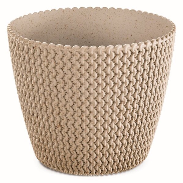 Prosperplast Kvetináč PLOWY ECO prírodná hnedá, variant 13 cm