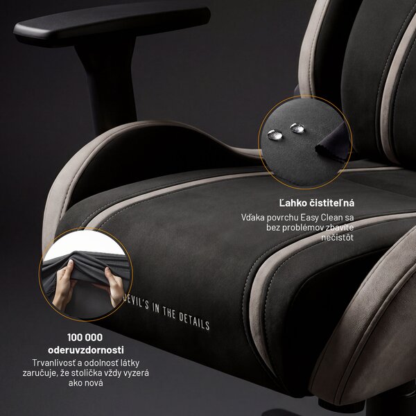 Látková herná stolička čierno-béžová Diablo X-One 2.0 Camel Black Normal