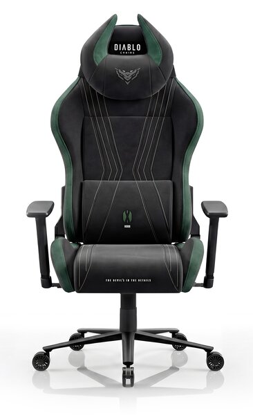 Látková herná stolička čierno-zelená Diablo X-Horn 2.0 Forest Green Normal