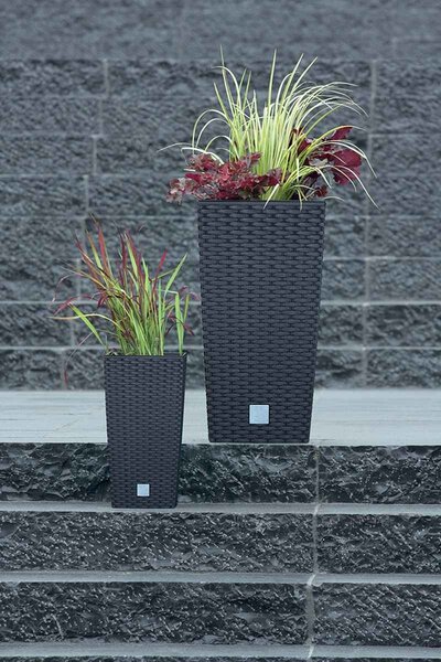 Prosperplast Kvetináč Rato Champaing tmavo šedý, variant 29 cm