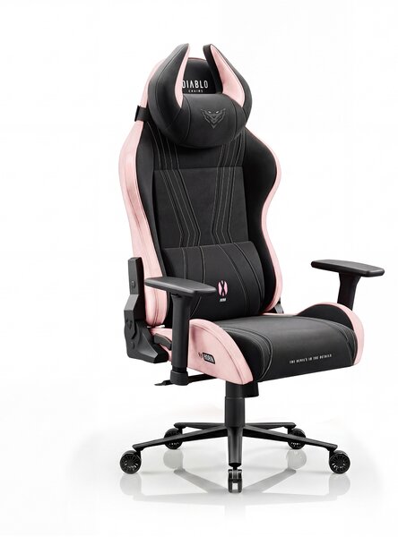 Látková herná stolička čierno-ružová Diablo X-Horn 2.0 Akira Pink Normal