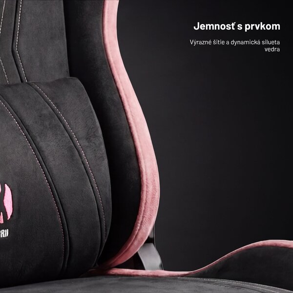 Látková herná stolička čierno-ružová Diablo X-Horn 2.0 Akira Pink Normal