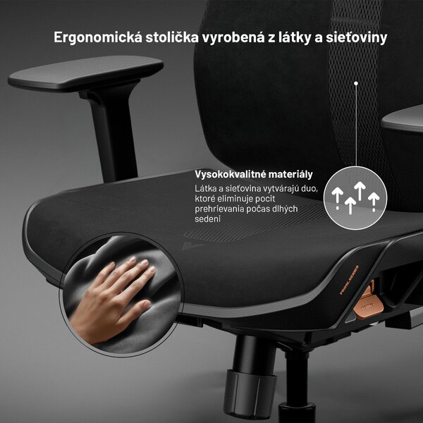 Ergonomická kancelárska stolička čierna V-Flash Ultra Black